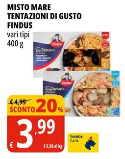 Tigros Misto mare tentazioni di gusto FINDUS offerta