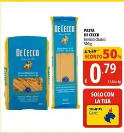 Tigros Pasta DE CECCO offerta