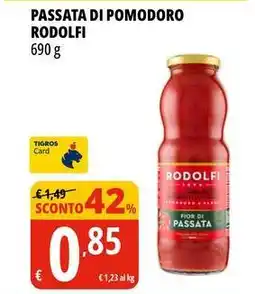 Tigros Passata di pomodoro RODOLFI offerta