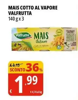 Tigros Mais cotto al vapore VALFRUTTA offerta