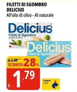 Tigros Filetti di sgombro DELICIUS offerta