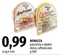 Famila Bonazza pancetta a dadini dolce, affumicata offerta