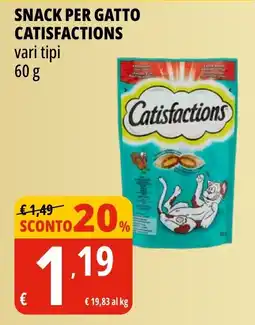 Tigros Snack per gatto CATISFACTIONS offerta