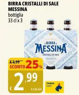 Tigros Birra cristalli di sale MESSINA bottiglia offerta