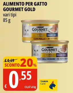 Tigros Alimento per gatto GOURMET GOLD offerta