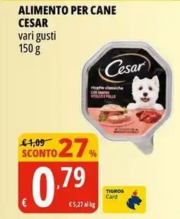 Tigros Alimento per cane CESAR offerta
