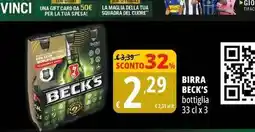 Tigros BIRRA BECK'S bottiglia offerta