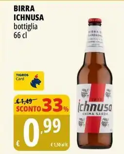 Tigros Birra ICHNUSA bottiglia offerta