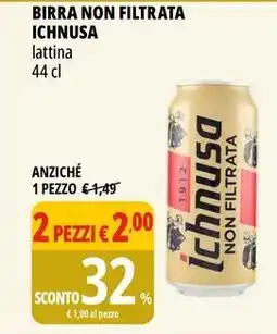 Tigros Birra non filtrata ICHNUSA lattina offerta