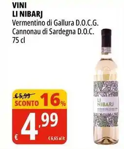 Tigros VINI LI NIBARJ Vermentino di Gallura D.O.C.G. Cannonau di Sardegna D.O.C. offerta