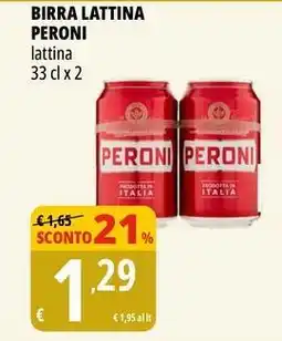 Tigros Birra lattina PERONI lattina offerta