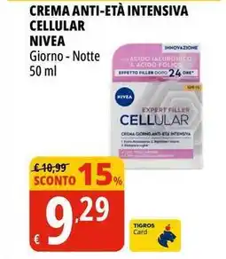 Tigros Crema anti-età intensiva cellular NIVEA offerta