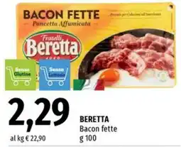 Famila Beretta bacon fette offerta