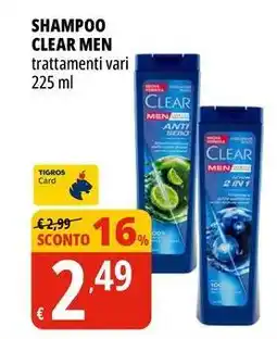 Shampoo CLEAR MEN trattamenti vari