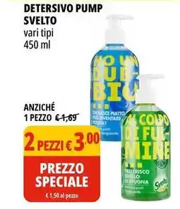 Tigros Detersivo pump SVELTO vari tipi offerta