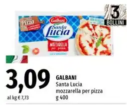 Famila Galbani santa lucia mozzarella per pizza offerta