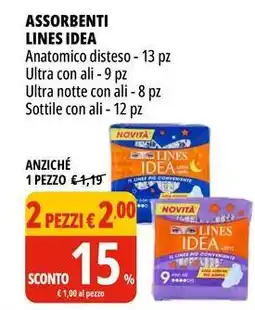 Tigros Assorbenti LINES IDEA offerta