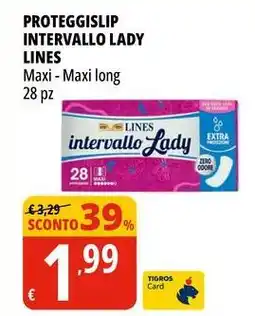 Tigros Proteggislip intervallo lady LINES 28 pz offerta