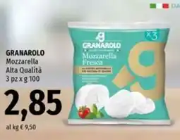 Famila Granarolo mozzarella alta qualità offerta