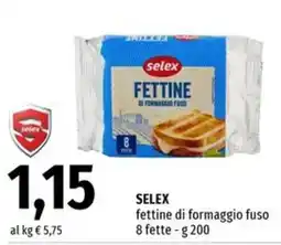 Famila Selex fettine di formaggio fuso 8 fette offerta