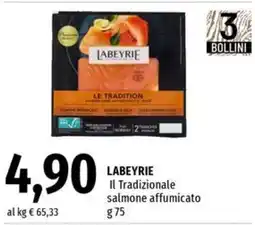 Famila Labeyrie il tradizionale salmone affumicato offerta