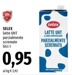 Famila Selex latte UHT parzialmente scremato offerta