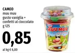 Famila Cameo muu muu gusto vaniglia + confetti al cioccolato offerta