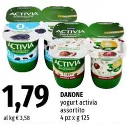 Famila Danone yogurt activia assortito offerta