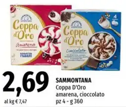 Famila Sammontana coppa d'oro amarena, cioccolato offerta