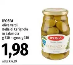 Famila Iposea olive verdi bella di cerignola in salamoia offerta