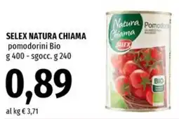 Famila Selex natura chiama pomodorini bio offerta