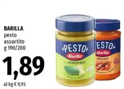 Famila Barilla pesto assortito offerta
