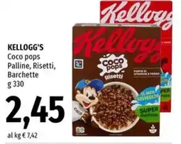Famila Kellogg's coco pops palline, risetti, barchette offerta