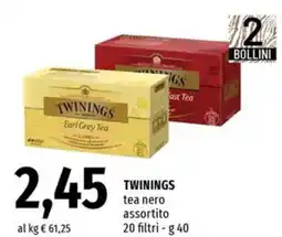 Famila Twinings tea nero assortito offerta