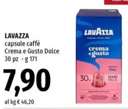 Famila LAVAZZA capsule caffè Crema e Gusto Dolce offerta