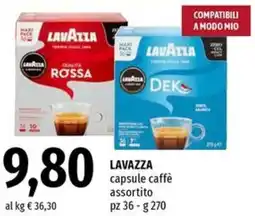 Famila Lavazza capsule caffè assortito offerta