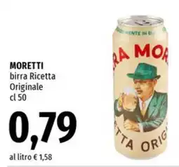 Famila Moretti birra ricetta originale offerta