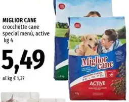 Famila Miglior cane crocchette cane special menù, active offerta