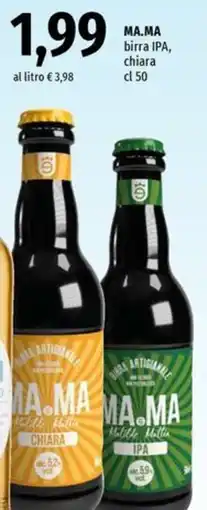 Famila MA.MA birra IPA, chiara offerta