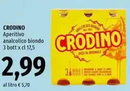 Famila Crodino aperitivo analcolico biondo offerta