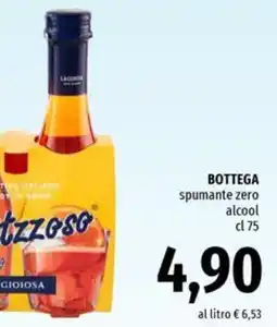 Famila Bottega spumante zero alcool offerta