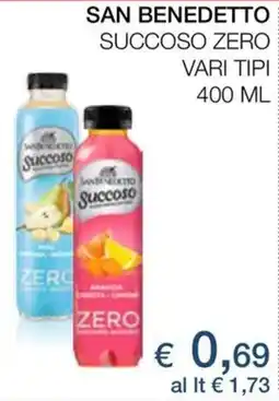 In Coop San benedetto succoso zero vari tipi offerta