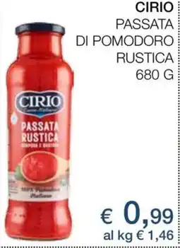 In Coop Cirio passata di pomodoro rustica offerta