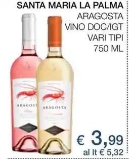 In Coop Santa maria la palma aragosta vino doc/igt vari tipi offerta