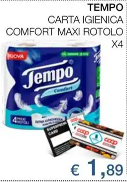 In Coop Tempo carta igienica comfort maxi rotolo offerta