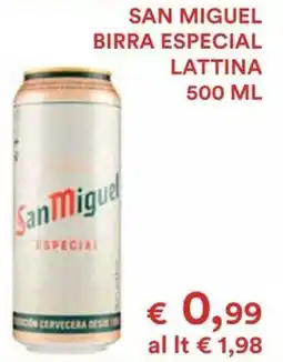 San miguel birra especial lattina