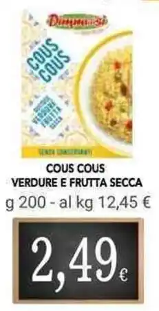 Doro Supermercati Cous cous verdure e frutta secca offerta