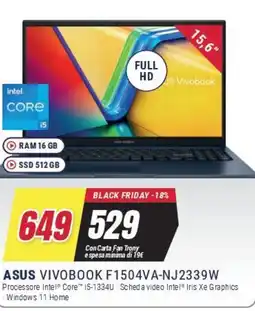 Trony ASUS VIVOBOOK F1504VA-NJ2339W offerta