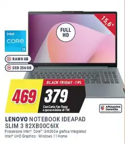 Trony LENOVO NOTEBOOK IDEAPAD SLIM 3 82XB00C6IX offerta