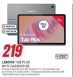 Trony LENOVO TAB PLUS WI-FI ZADX0091SE offerta